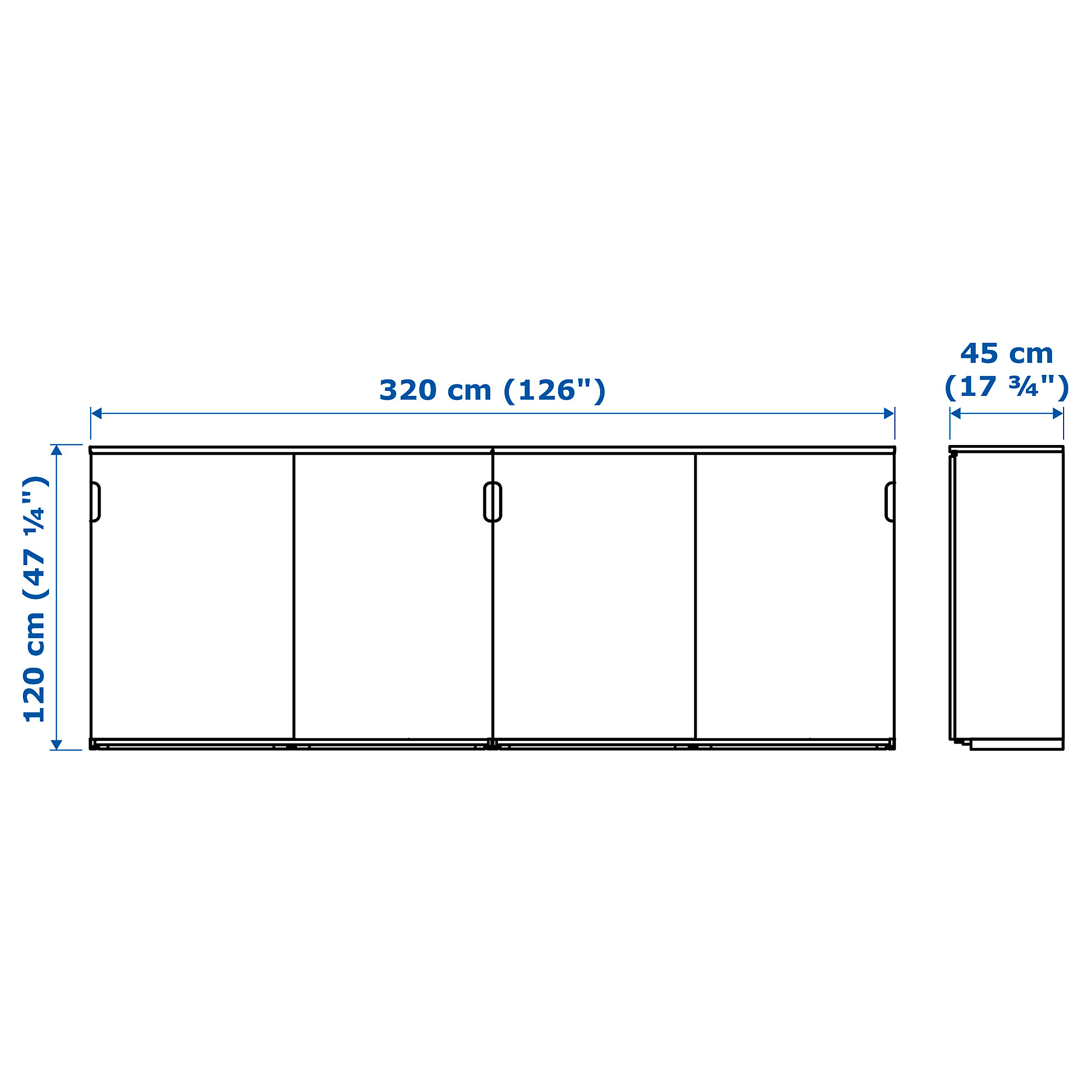 GALANT storage combination w sliding doors