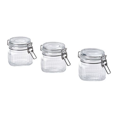KÖSSEBÄR jar with lid