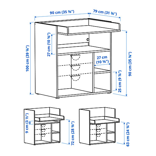 SMÅSTAD changing table/desk