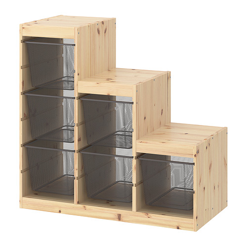 TROFAST storage combination with boxes