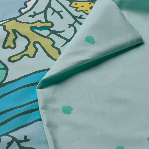 BLÅVINGAD duvet cover and pillowcase