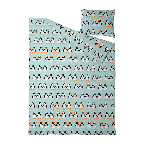 BLÅVINGAD duvet cover and pillowcase