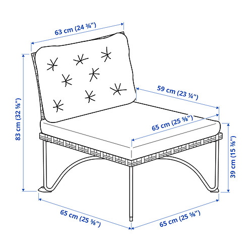 JUTHOLMEN easy chair, outdoor