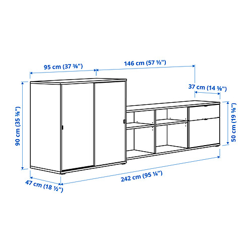 VIHALS TV/storage combination