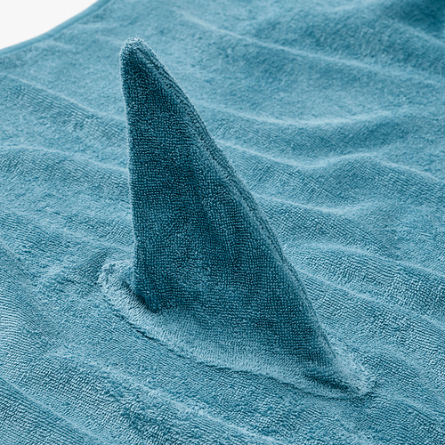 BLÅVINGAD towel with hood