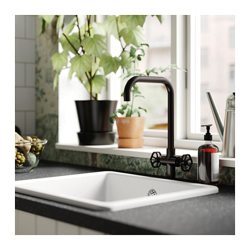 GAMLESJÖN dual-control kitchen mixer tap