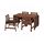 ÄPPLARÖ - 戶外檯連扶手椅組合, 染褐色/Järpön/Duvholmen 炭黑色 | IKEA 香港及澳門 - PE763452_S1