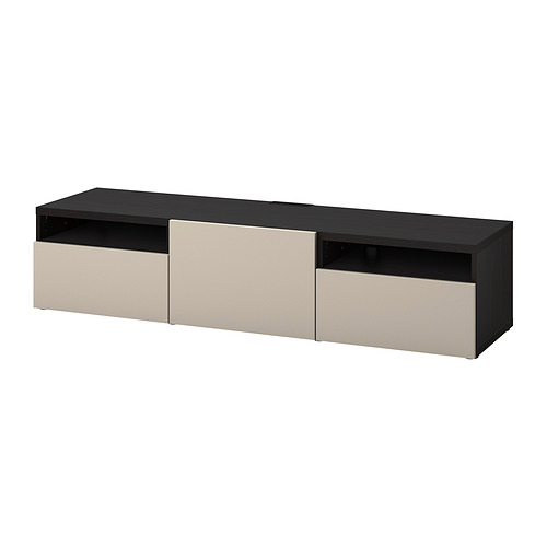 BESTÅ TV bench with drawers and door