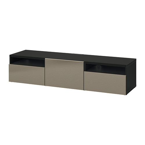BESTÅ TV bench with drawers and door