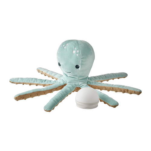 BLÅVINGAD soft toy with LED night light