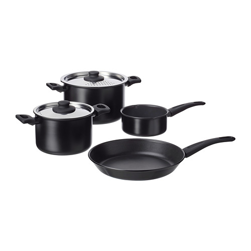 HEMLAGAD 6-piece cookware set