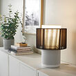 SYMFONISK speaker lamp w Wi-Fi, textile shade