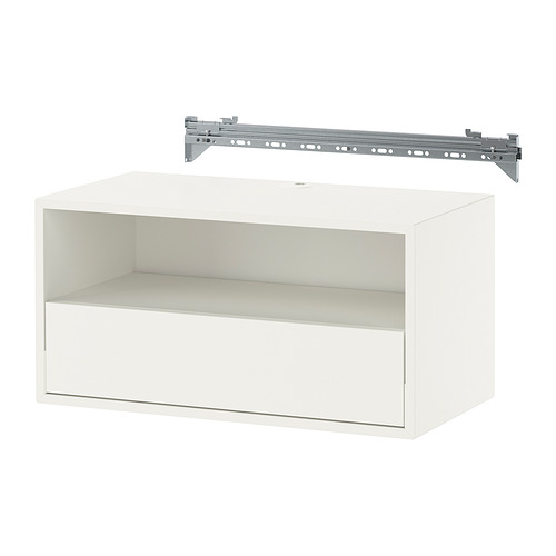 EKET wall mounted media shelf w rail