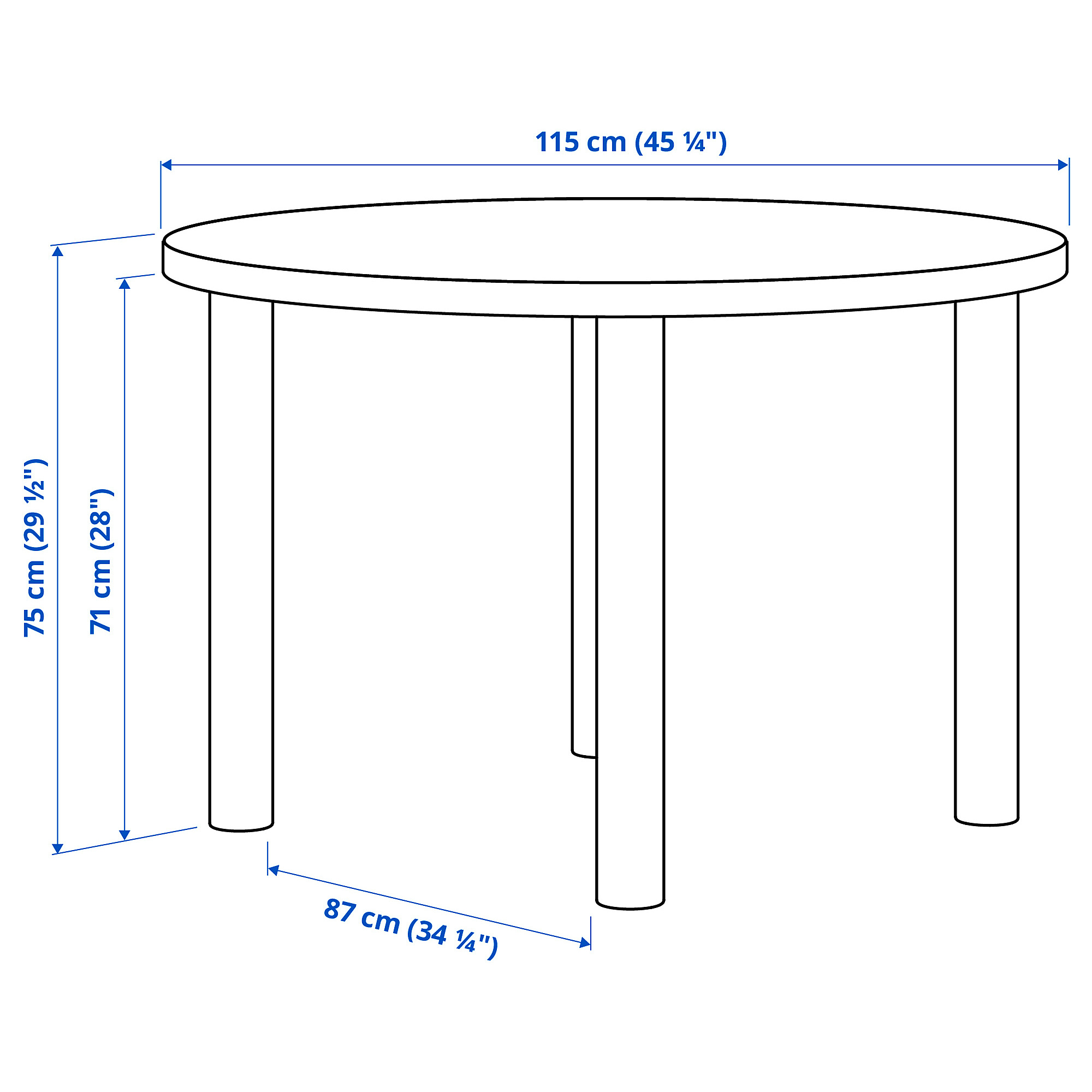 STOCKHOLM 2025/STOCKHOLM 2025 table and 4 chairs with armrests