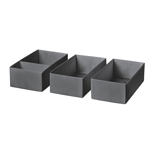 SKUBB - box, set of 3, dark grey, 20x38x12 cm | IKEA Hong Kong and Macau - E1003670_S4