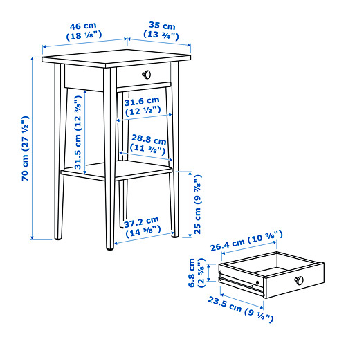 HEMNES bedroom furniture, set of 4