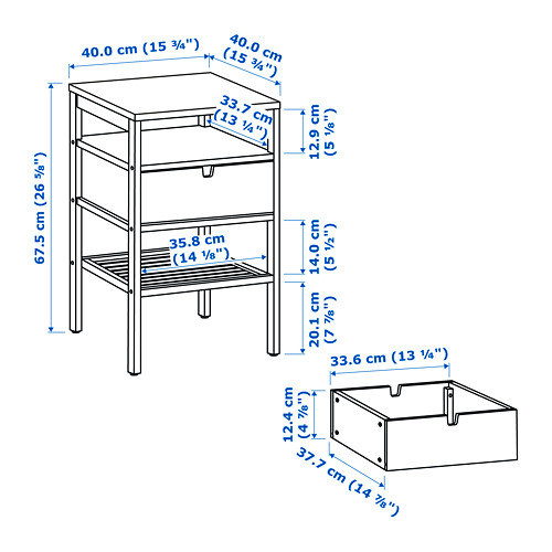 NORDKISA bedside table