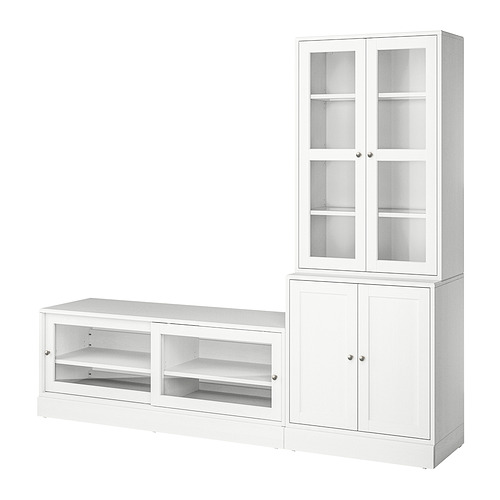 HAVSTA TV storage combination/glass doors