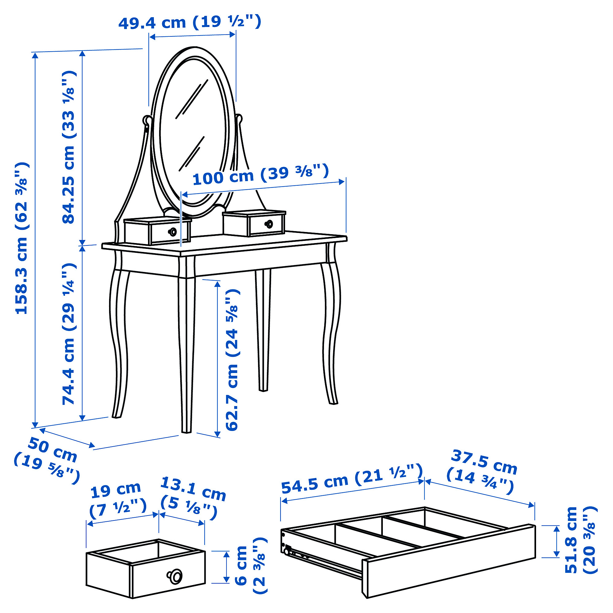 HEMNES 梳妝檯
