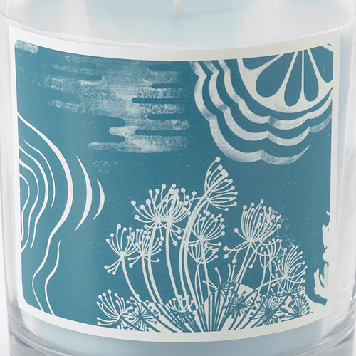 BUKETTAPEL scented candle in glass