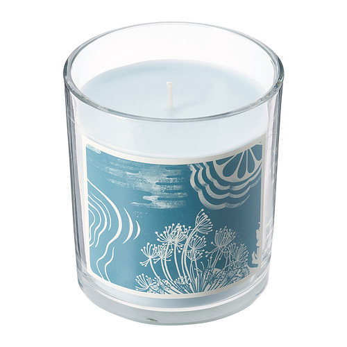 BUKETTAPEL scented candle in glass