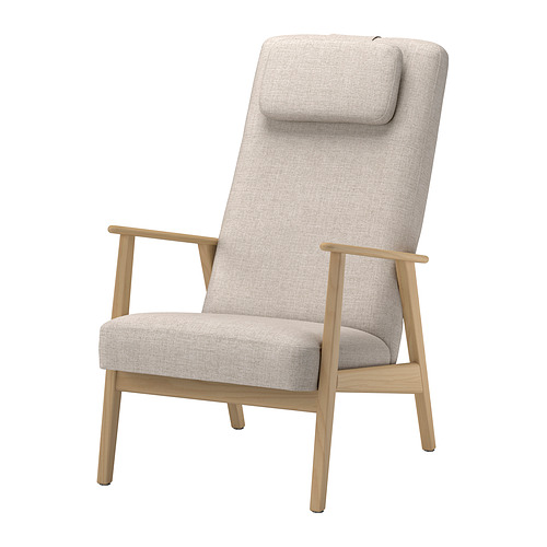 EKENÄSET - 高背扶手椅, 橡木紋/Kilanda 淺米黃色 | IKEA 香港及澳門 - E1003887_S4