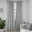 VILBORG - room darkening curtains, 1 pair, grey/with heading tape ...