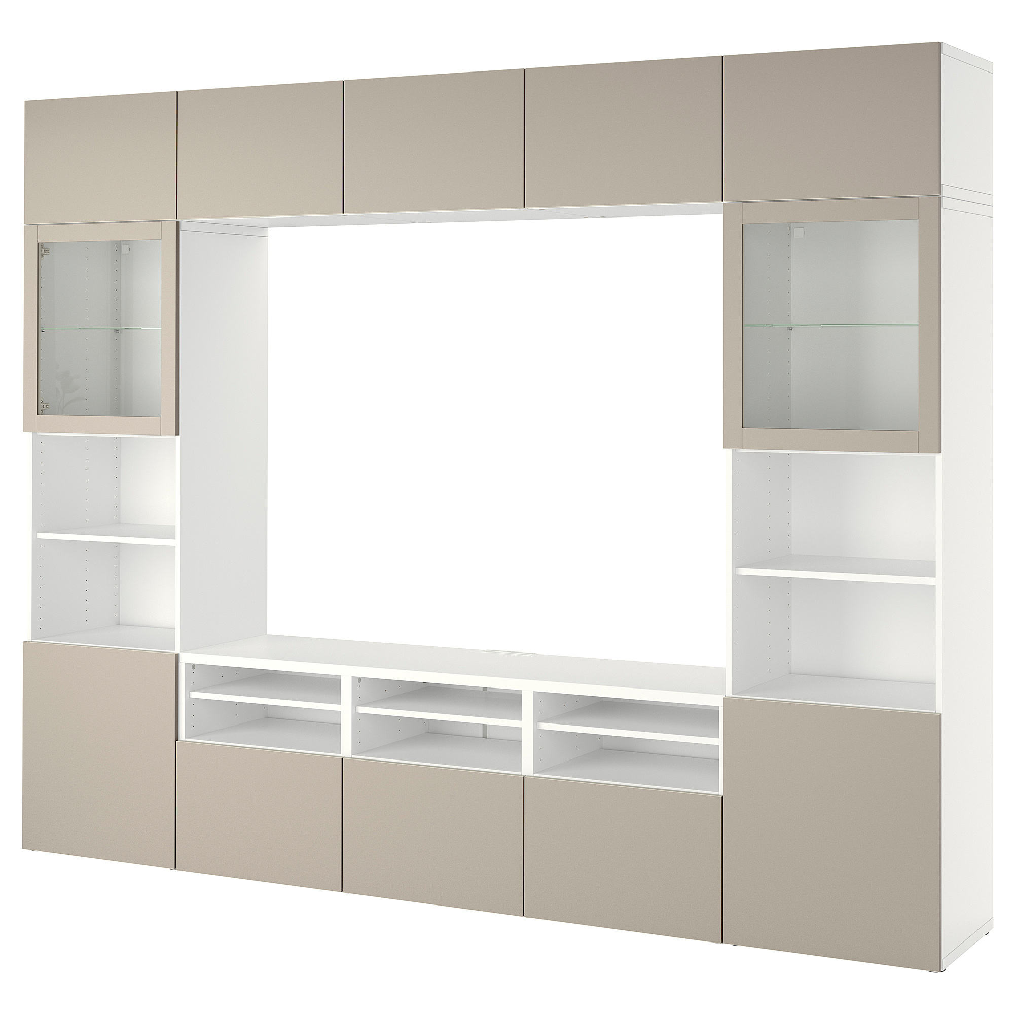 BESTÅ TV storage combination/glass doors