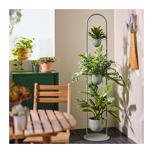 DAKSJUS plant stand with 3 plant pots