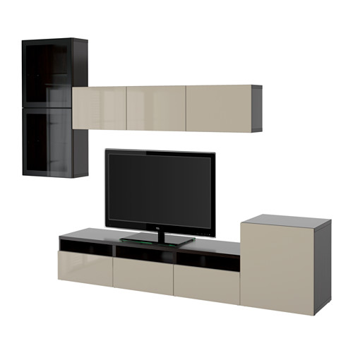 BESTÅ TV storage combination/glass doors