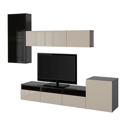 BESTÅ TV storage combination/glass doors