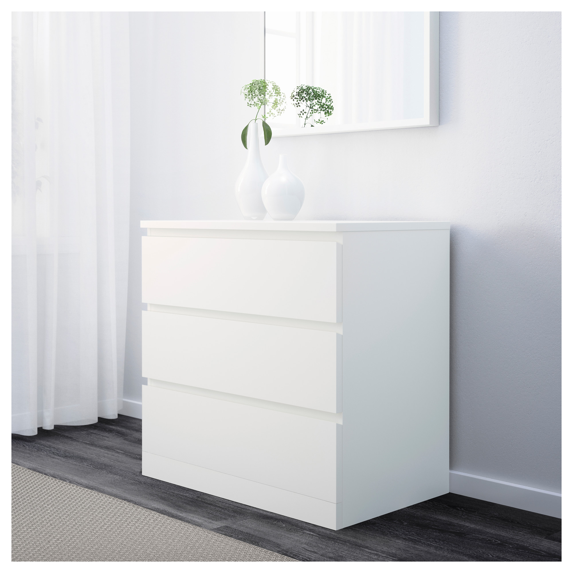 Malm Chest Of 3 Drawers White Ikea Hong Kong