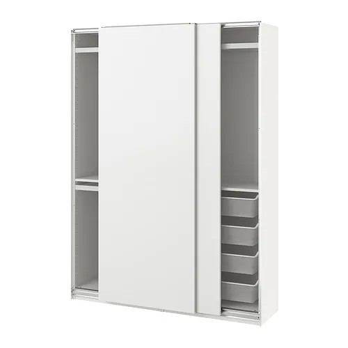 PAX - wardrobe frame, white stained oak effect, 75x58x201 cm
