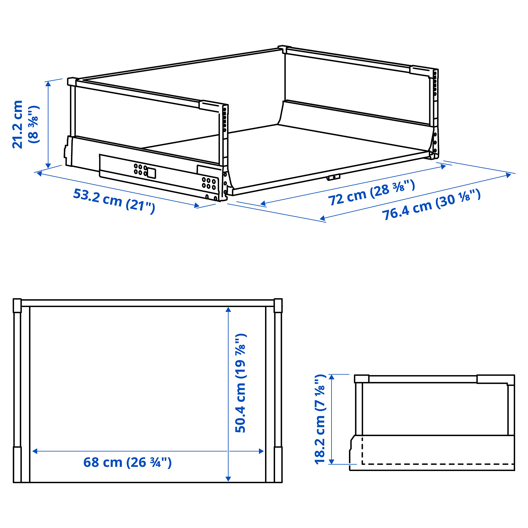 MAXIMERA drawer, high
