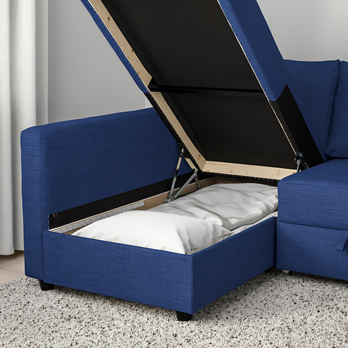 KLAGSHAMN/FRIHETEN corner sofa-bed with storage