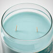 BUKETTAPEL scented candle/glass w lid/2 wicks