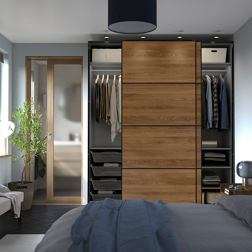 PAX/MEHAMN wardrobe with sliding doors