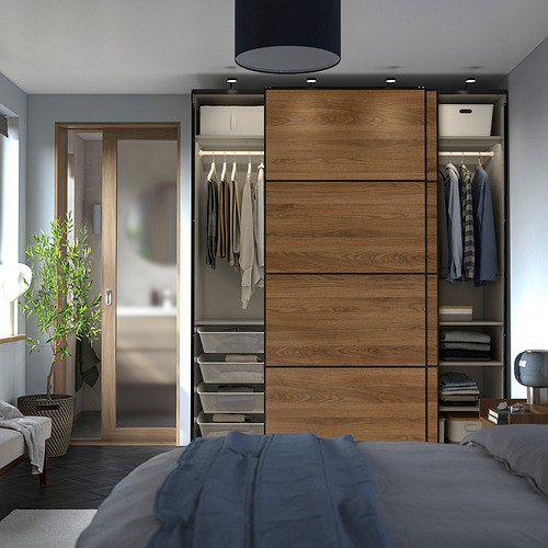 PAX/MEHAMN wardrobe with sliding doors