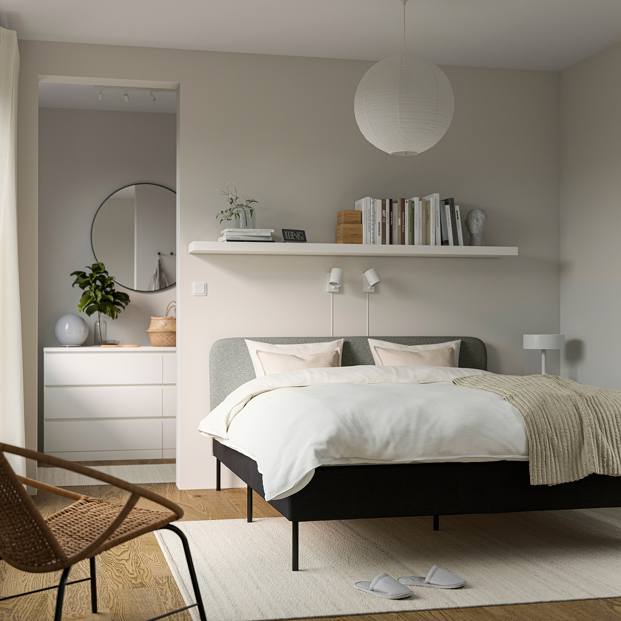 SLATTUM slipcover for headboard