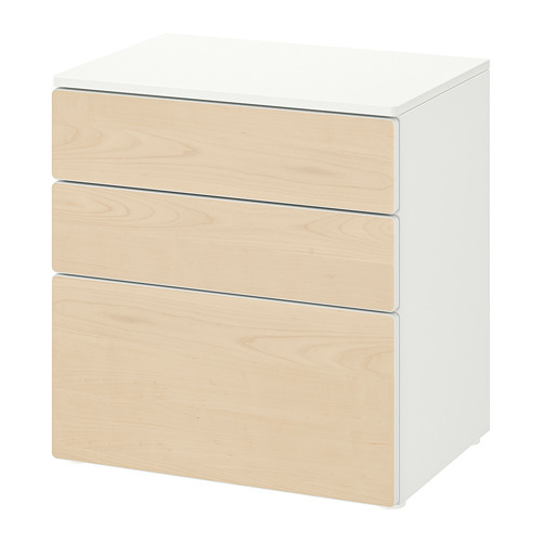 PLATSA/SMÅSTAD chest of 3 drawers