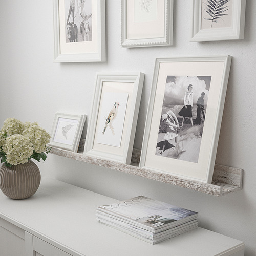 MOSSLANDA picture ledge, 115 cm, white stained pine effect