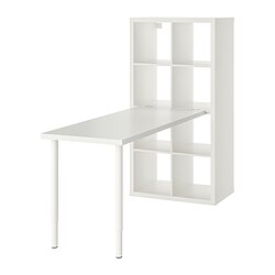 LAGKAPTEN/KALLAX - desk combination, white, 77x159x147 cm | IKEA