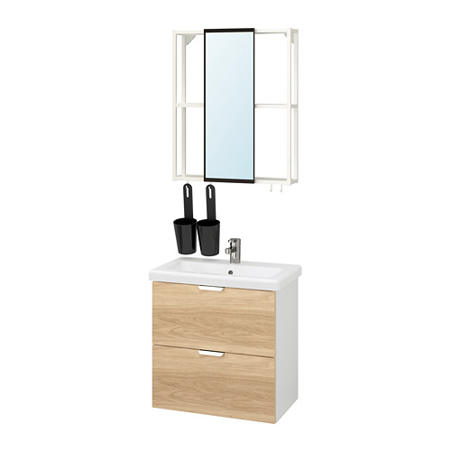 TVÄLLEN/ENHET bathroom furniture, set of 13