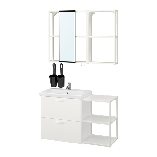 TVÄLLEN/ENHET bathroom furniture, set of 15