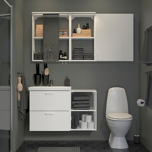 TVÄLLEN/ENHET bathroom furniture, set of 18