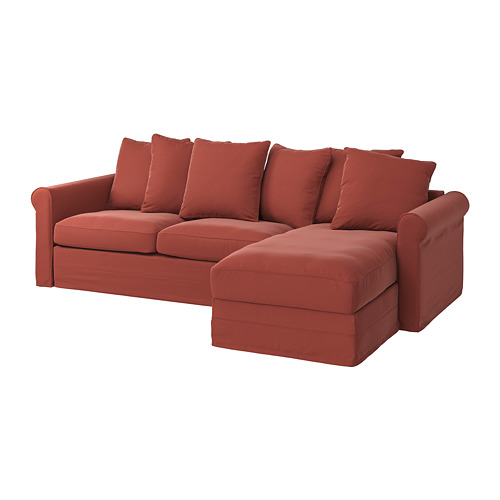 GRÖNLID 3-seat sofa-bed with chaise longue