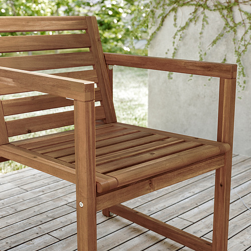 NÄMMARÖ chair with armrests, outdoor