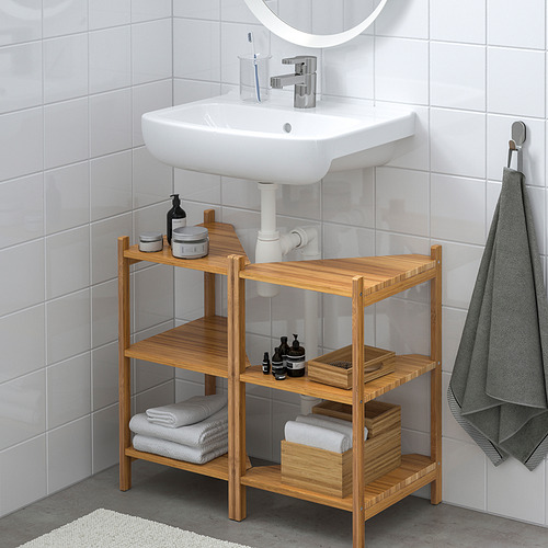 BJÖRKÅN/RÅGRUND wash-basin/corner shelf