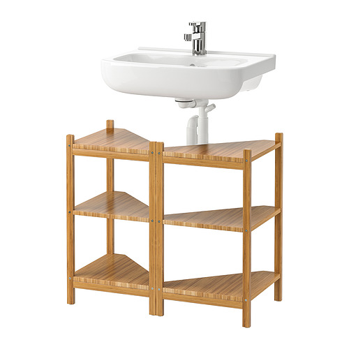 BJÖRKÅN/RÅGRUND wash-basin/corner shelf