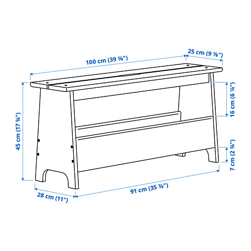 PERJOHAN bench with storage